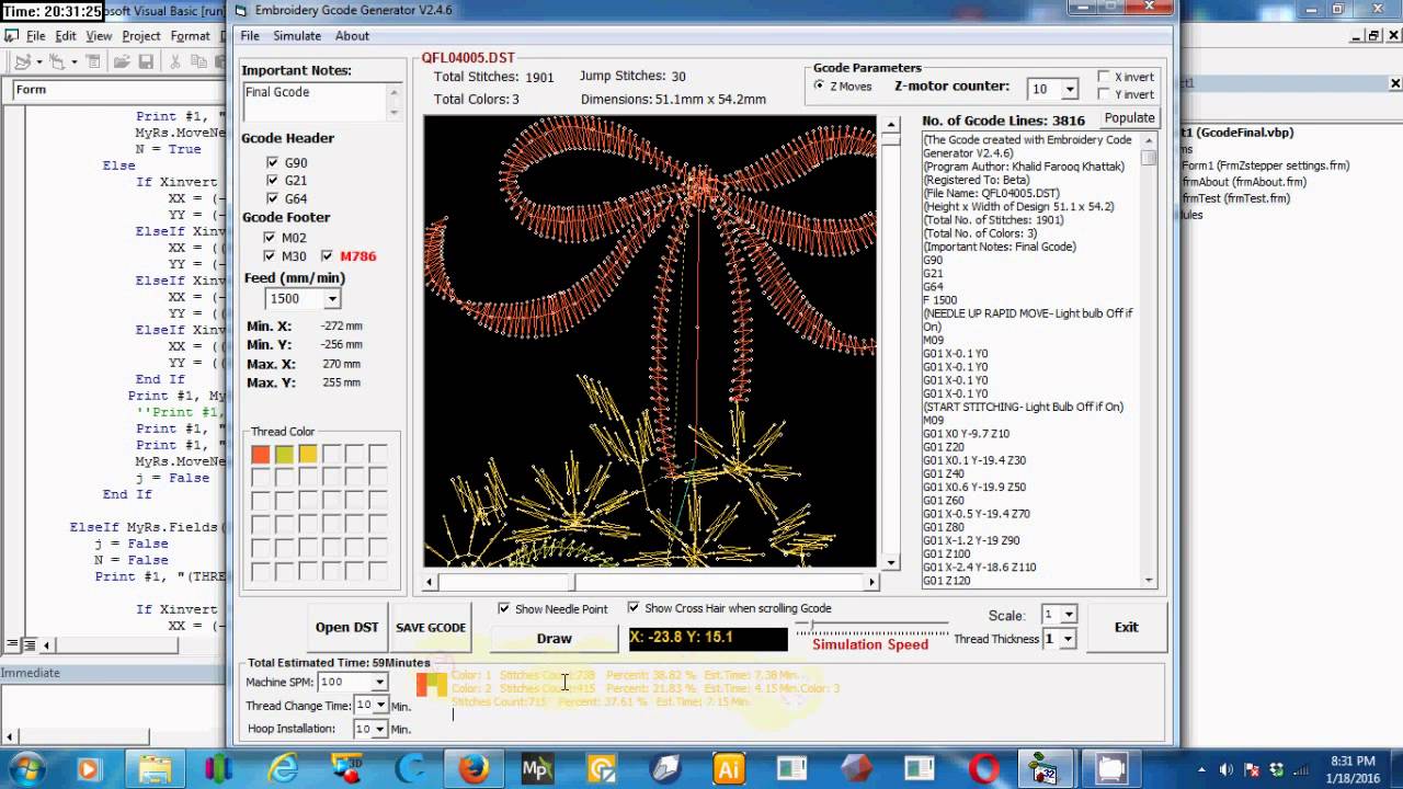 convert to dst embroidery file